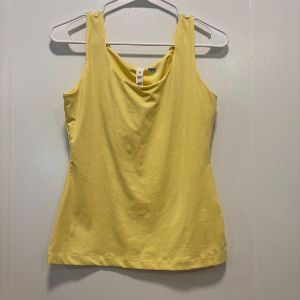 RM Womens Yellow Scoop Neck Tank Top‎ Recycled Microfiber Spandex Size M T8816